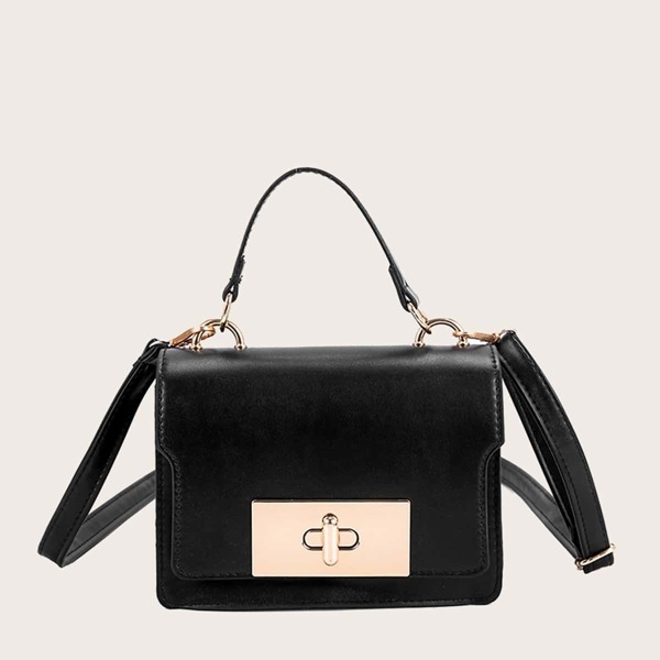 

Twist Lock Detail Satchel Bag
