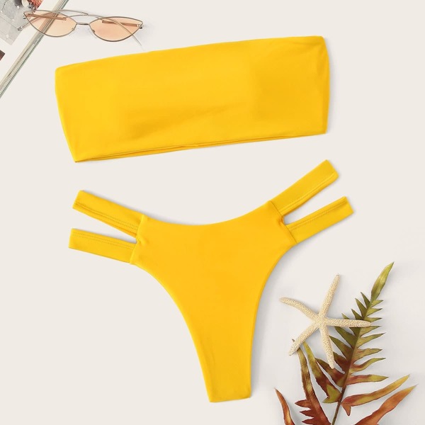 

Bandeau Top With Cut-Out Bikini