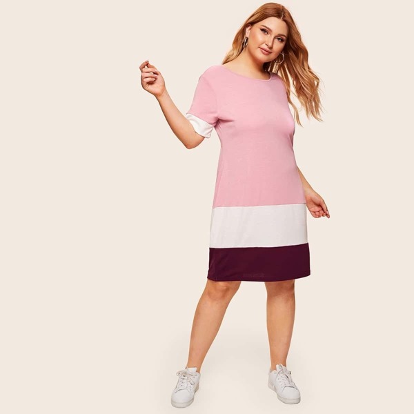 

Plus Cut And Sew Panel Dress