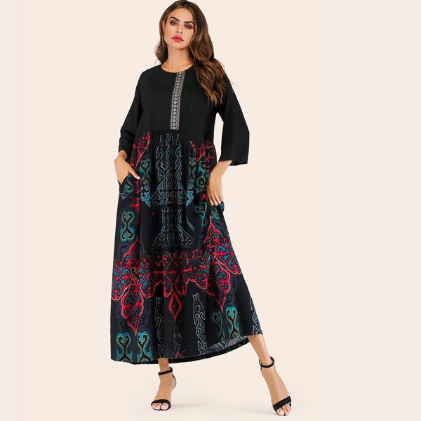 

Paisley Print Dress, Multicolor
