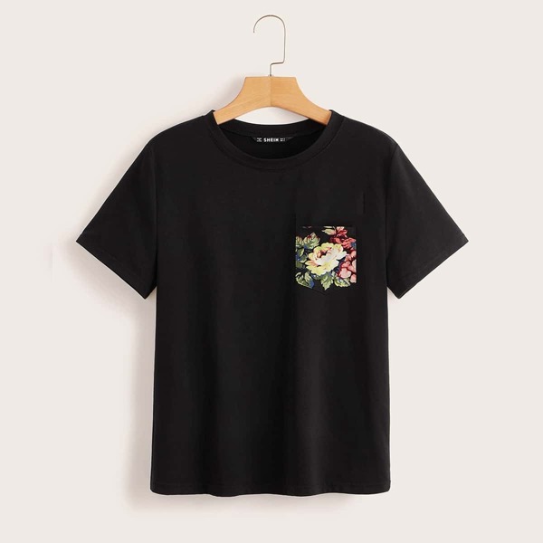

Patched Floral Pocket Tee