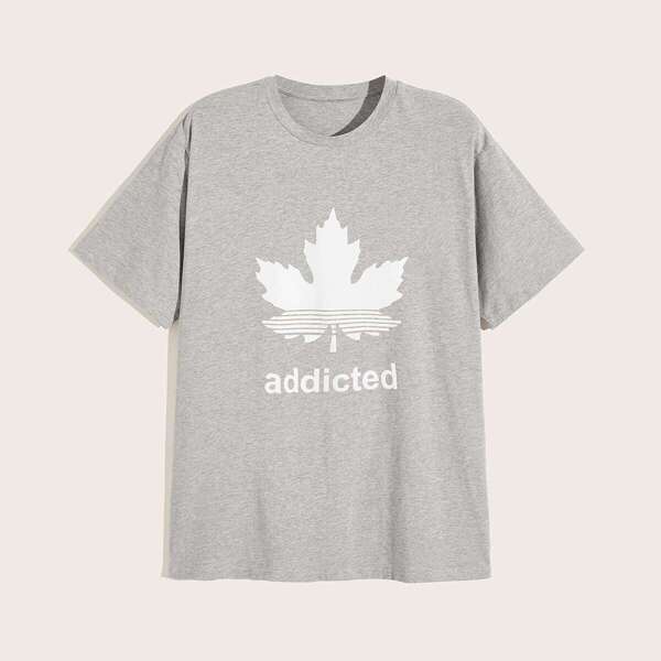 

Men Heather Grey Graphic Tee