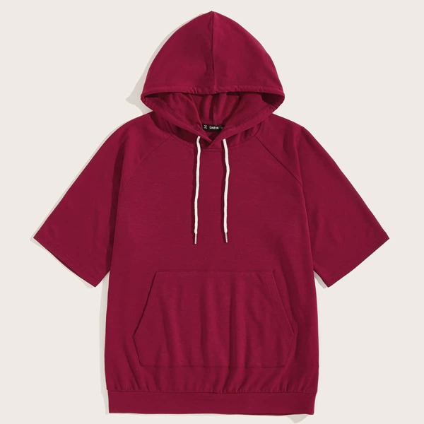 

Men Drawstring Hoodie Tunic Tee