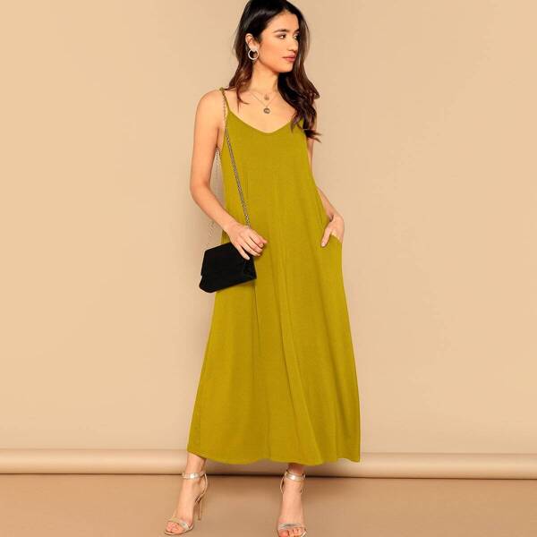 

Pocket Side Swing Cami Dress