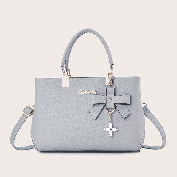 

Bow Decor Shoulder Bag With Double Handle
