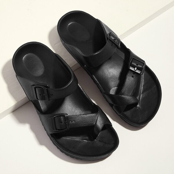 

Men Toe Ring Double Buckle Strap Sandals