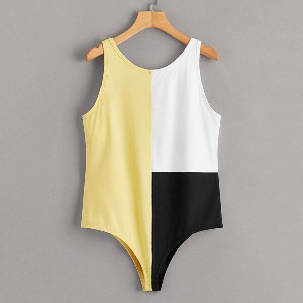 

Plus Cut And Sew Panel Bodysuit