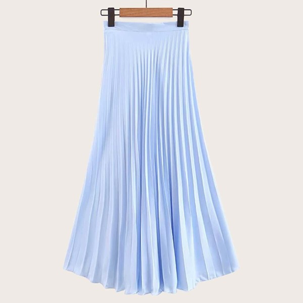 

Solid Pleated Skirt