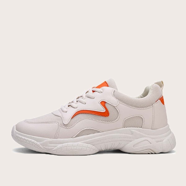 

Men Lace-up Front Mesh Trainers