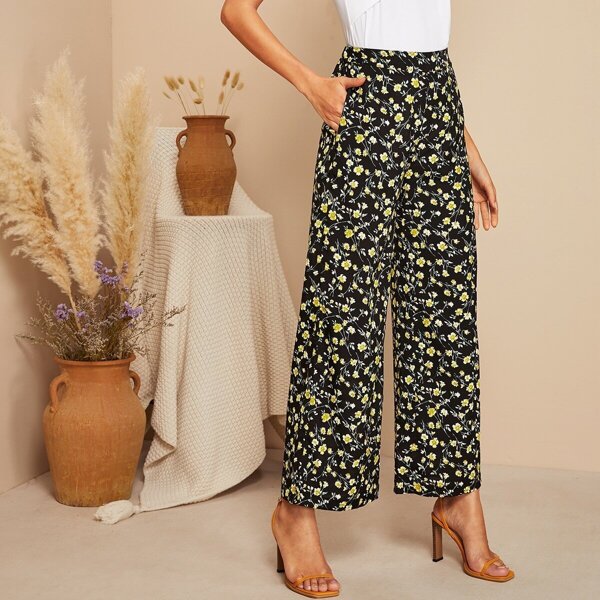 

Ditsy Floral Pocket Side Palazzo Pants