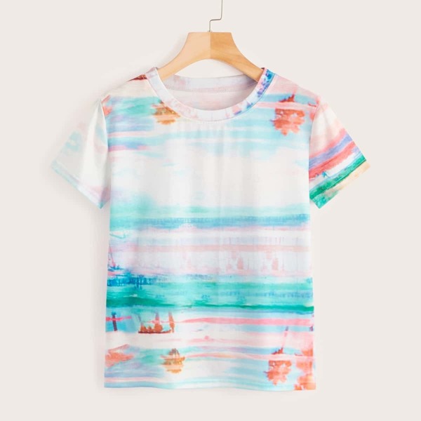 

Landscape Print Tie Dye Tee