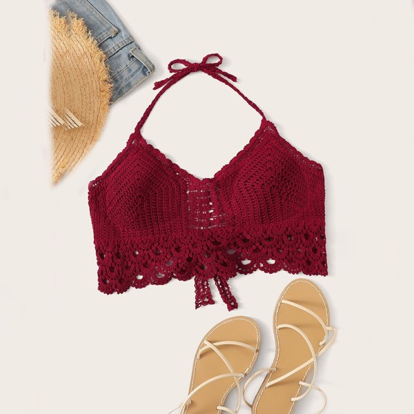 

Crochet Tie Back Halter Top