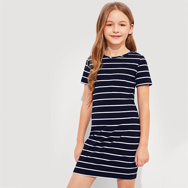 

Girls Striped T-Shirt Dress