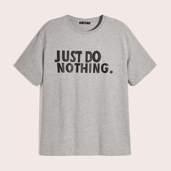 

Men Slogan Print Tee