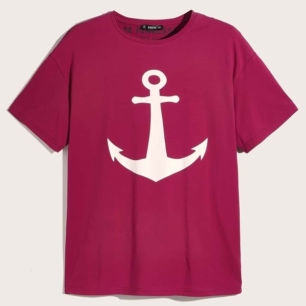 

Men Inside Print Anchor Tee