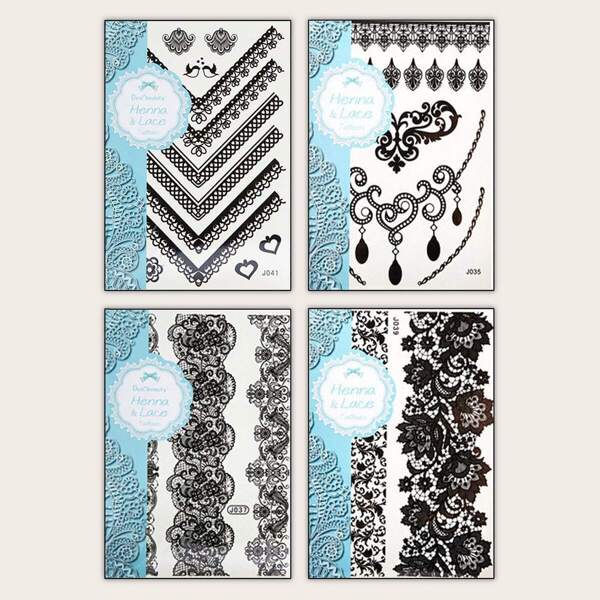 

Mix Pattern Tattoo Sticker 4sheets
