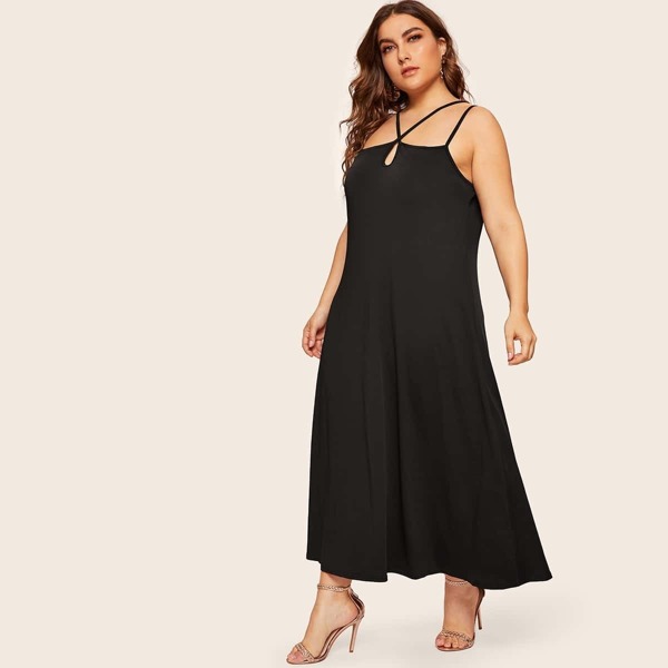 

Plus Criss Cross Maxi Dress, Black