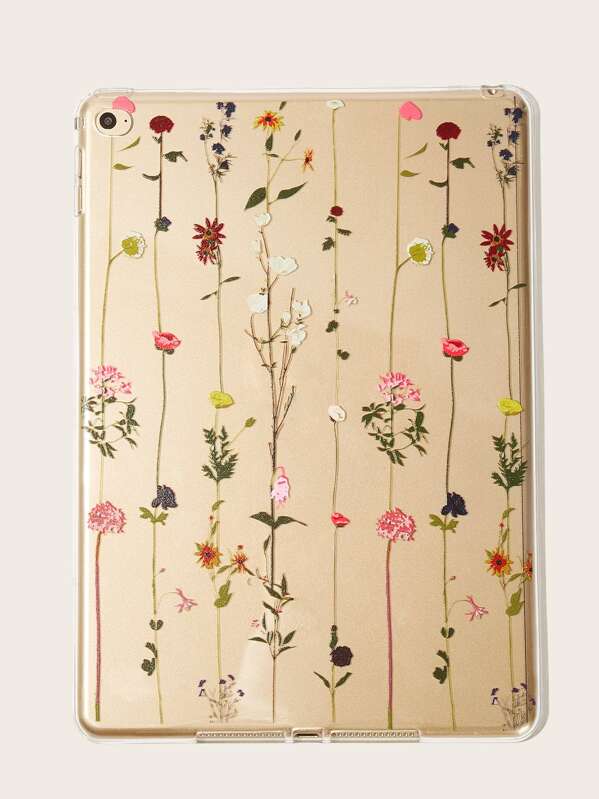 

Flower Pattern Transparent iPad Case