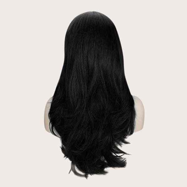 

Medium Wave Wig With Bangs, Black