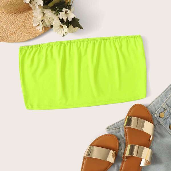 

Plus Neon Lime Tube Top