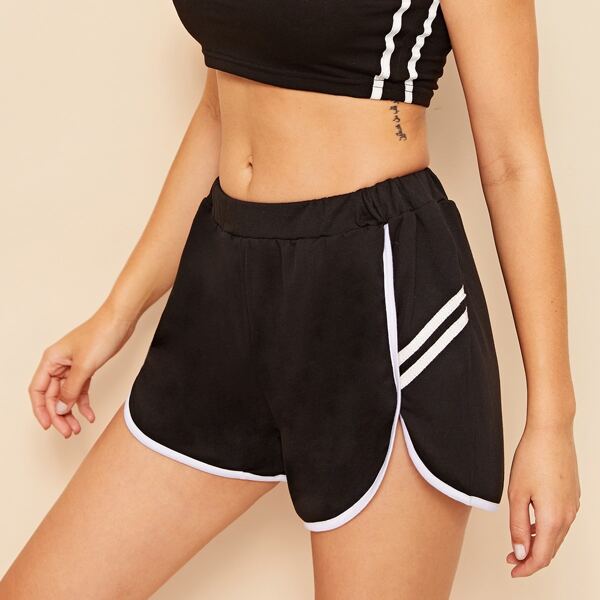 

Elastic Hem Dolphin Hem Shorts