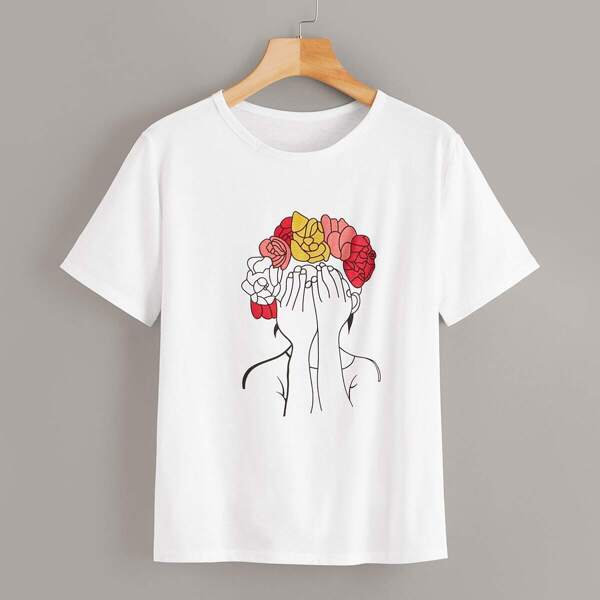

Figure Graphic Tee, White