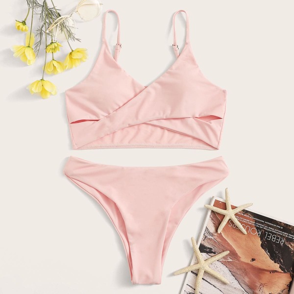 

Criss Cross Top With Panty Bikini Set