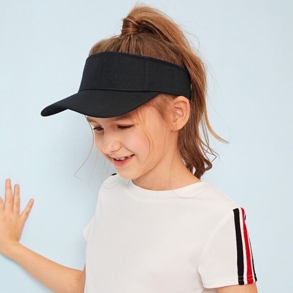 

Kids Plain Golf Visor, Black