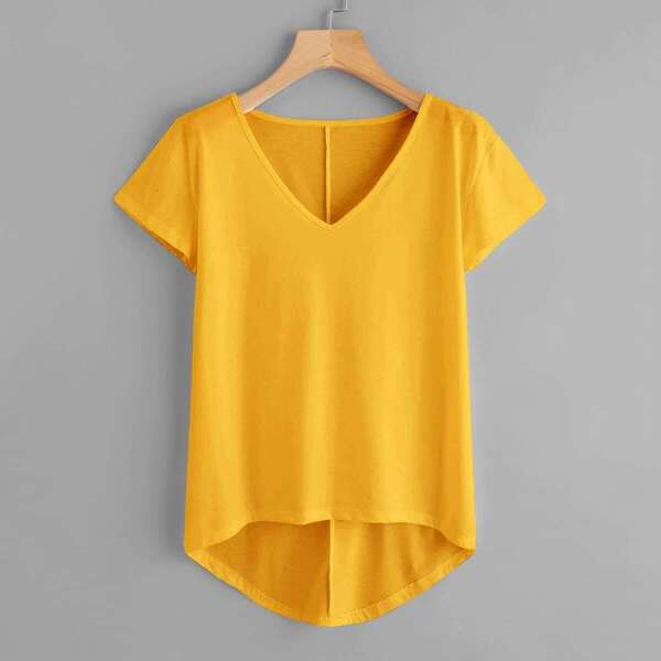 

Solid Dip Hem Top