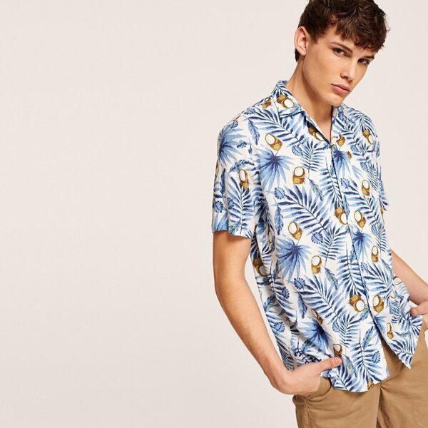 

Men Tropical Print Shirt