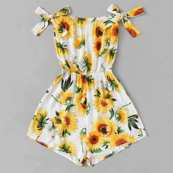 

Plus Sunflower Print Romper