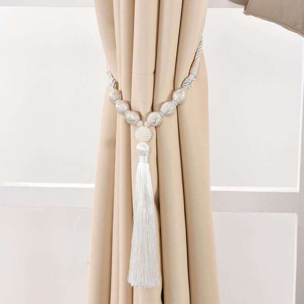 

Faux Pearl Detail Curtain Tie 1pc