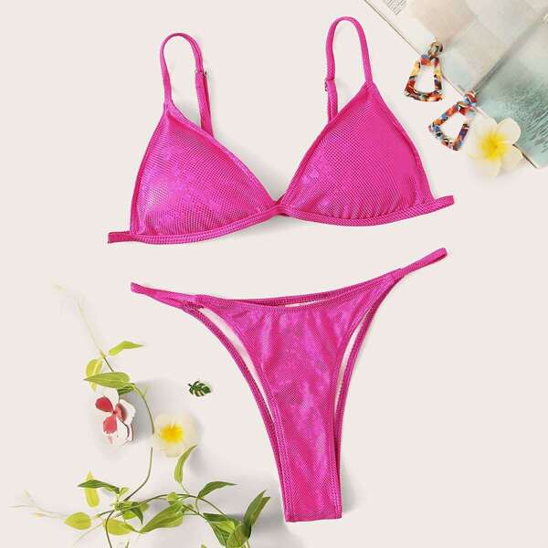 Triangle Top With Tanga Bikini Set