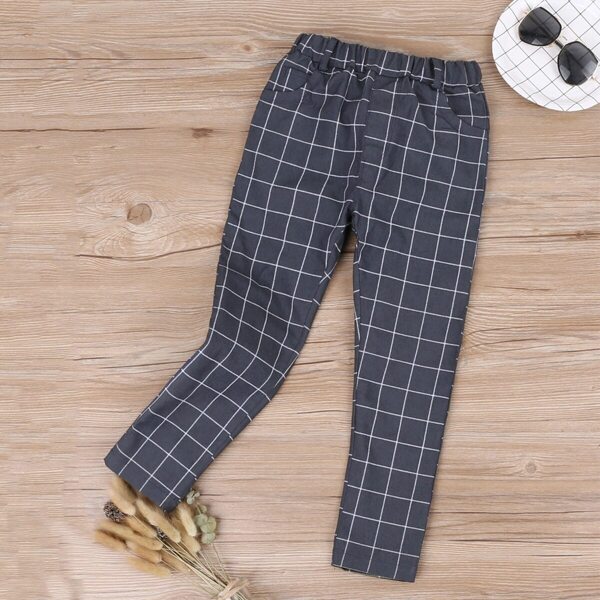 

Toddler Boys Window Pane Check Elastic Waist Pants