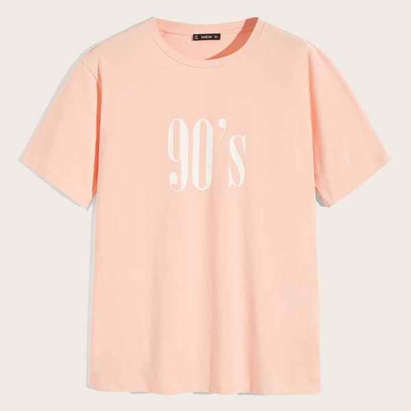

Men Letter Print Tee
