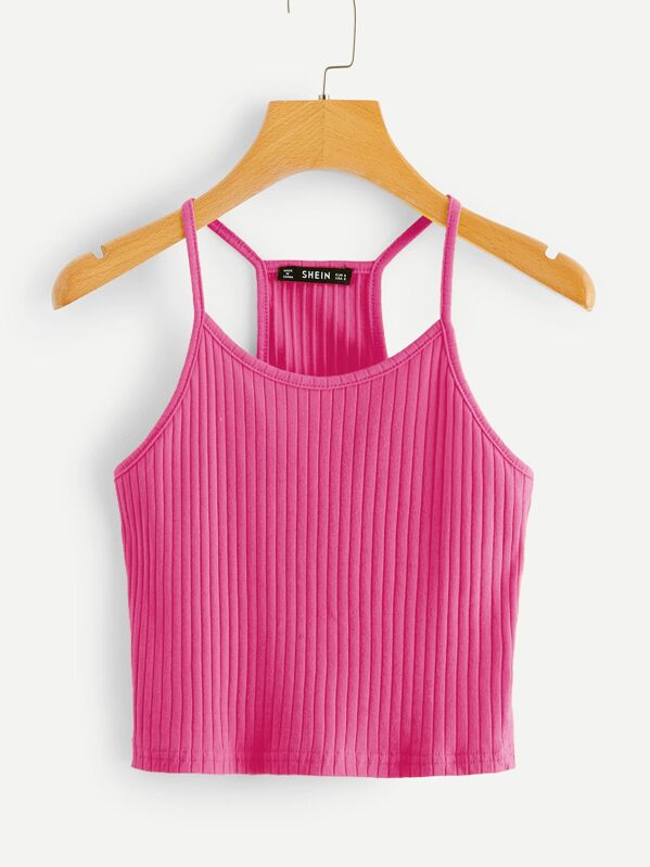 

Rib-knit Cami Top, Pink