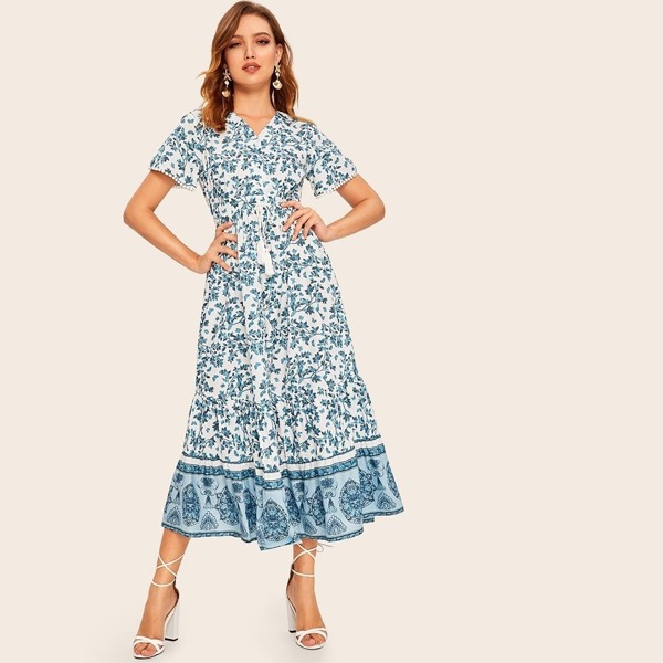 

Ditsy Floral Print Dress, Multicolor