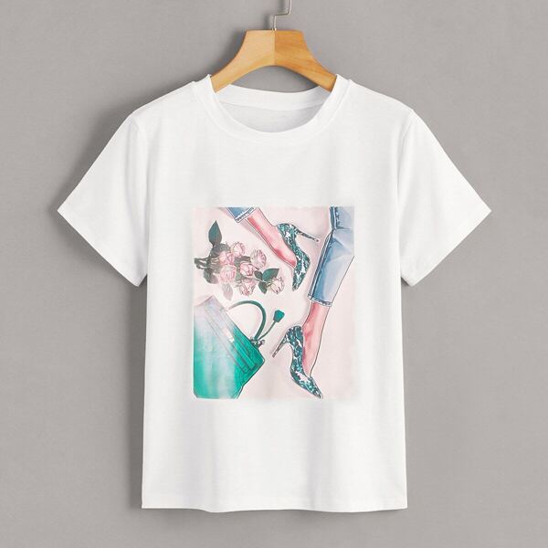 

Heels & Bag Print Tee