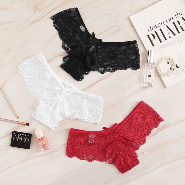 

Floral Lace Panty Set 3pack