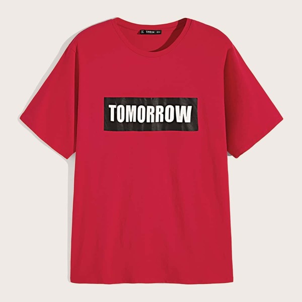 

Men Letter Print Tee