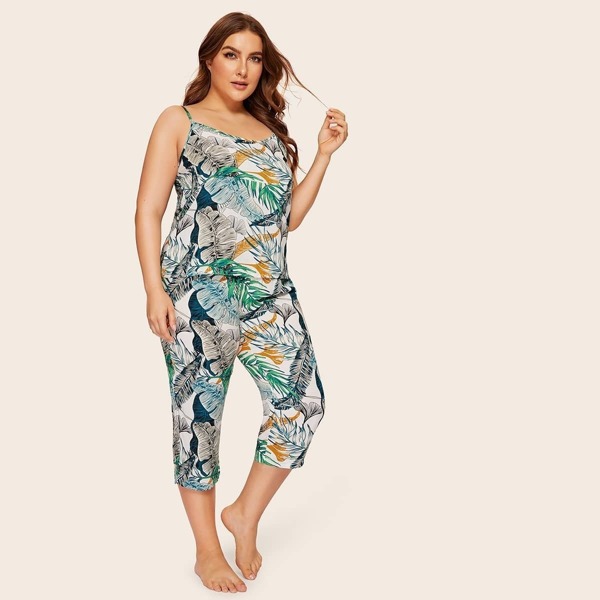 

Plus Tropical Cami Pajama Set