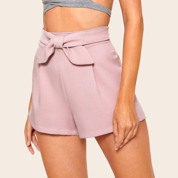 

Bow Waist Zip Back Shorts