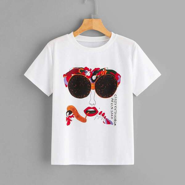 

Plus Figure & Letter Print Tee