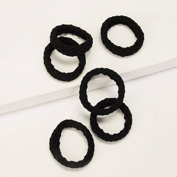 

Elastic Hair Tie 6pcs, Black