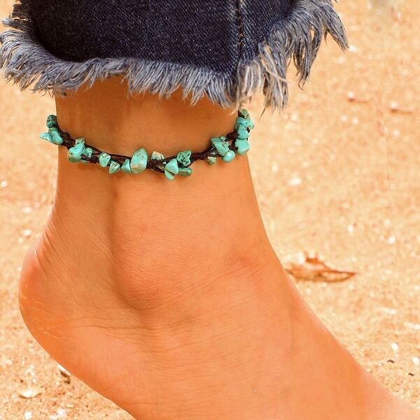 

Gemstone Detail Anklet 1pc