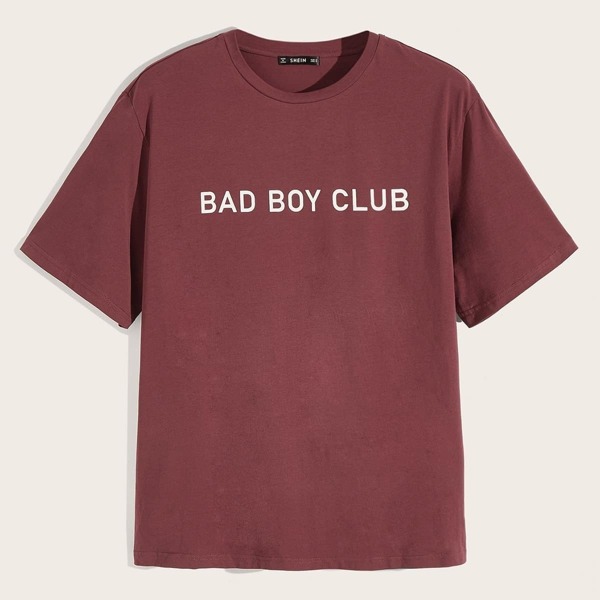 

Men Slogan Print Tee