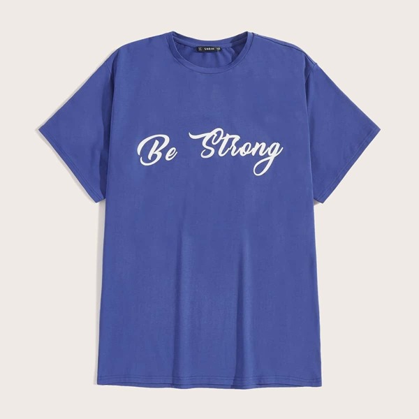 

Men Slogan Print T-shirt
