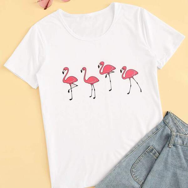 

Flamingo Print Tee