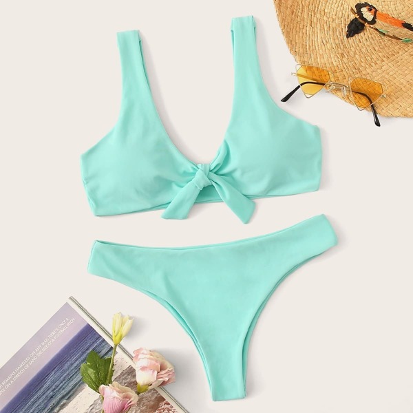 

Bow Tie Top With Panty Bikini Set