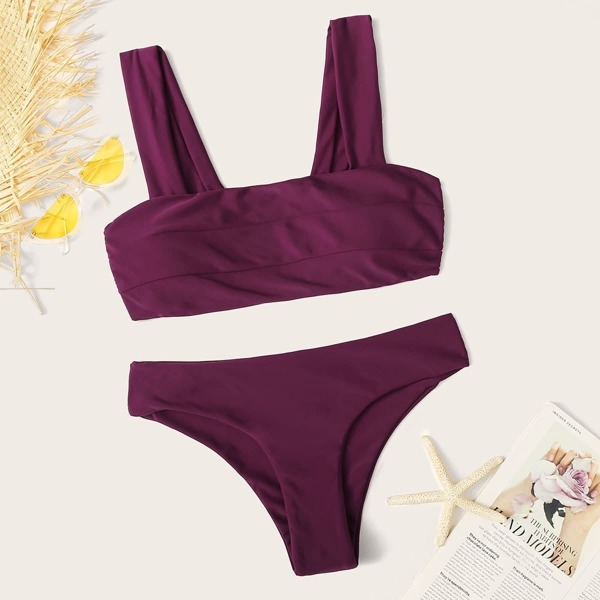 

Square Neck Top With Cheeky Bikini